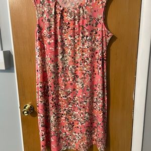 Pinky peach print dress